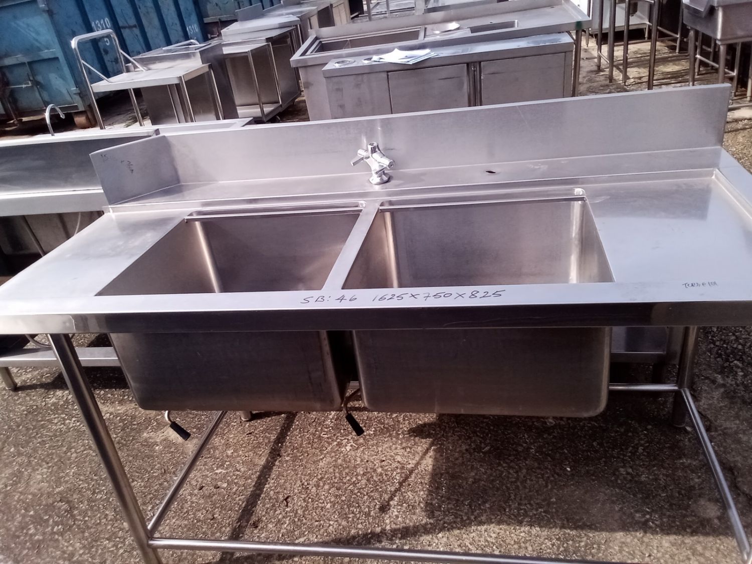 Sb Ss Double Bowl Sink Table Mm Murah Kitchen Marketplace Malaysia