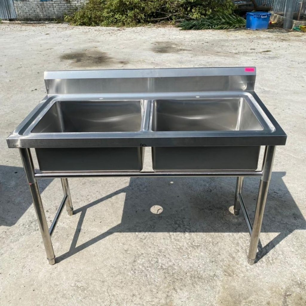 Stainless Steel Double Bowl Sink • Murah Kitchen Marketplace Malaysia