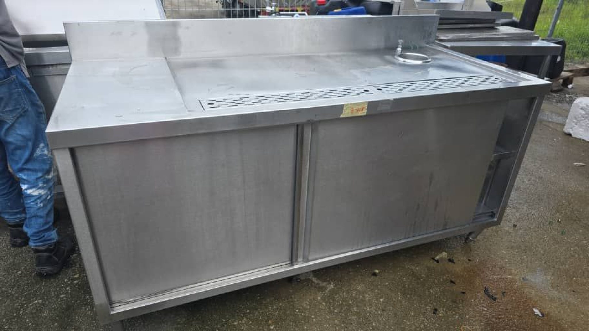 SB1422 SS TEA COUNTER WITH SLIDING DOOR • Murah Kitchen Marketplace ...