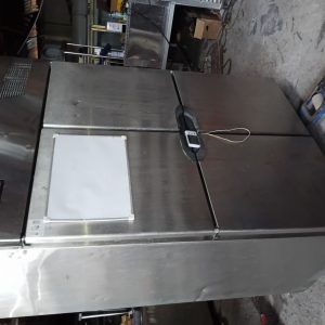 Stainless steel 4 door upright freezer
