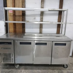 SANDEN salad bar counter chiller 6kaki w rack ada roda fast cooling