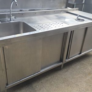SB 2296 SS TEA COUNTER C/W SINK TABLE